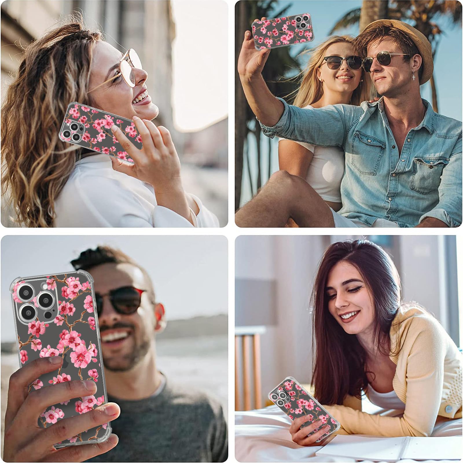 Amazon.com: Roemary Sakura Case for iPhone 16 Pro with Cherry