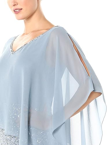 Miniatura 5 de J Kara Vestido corto de cóctel con cuentas para mujer