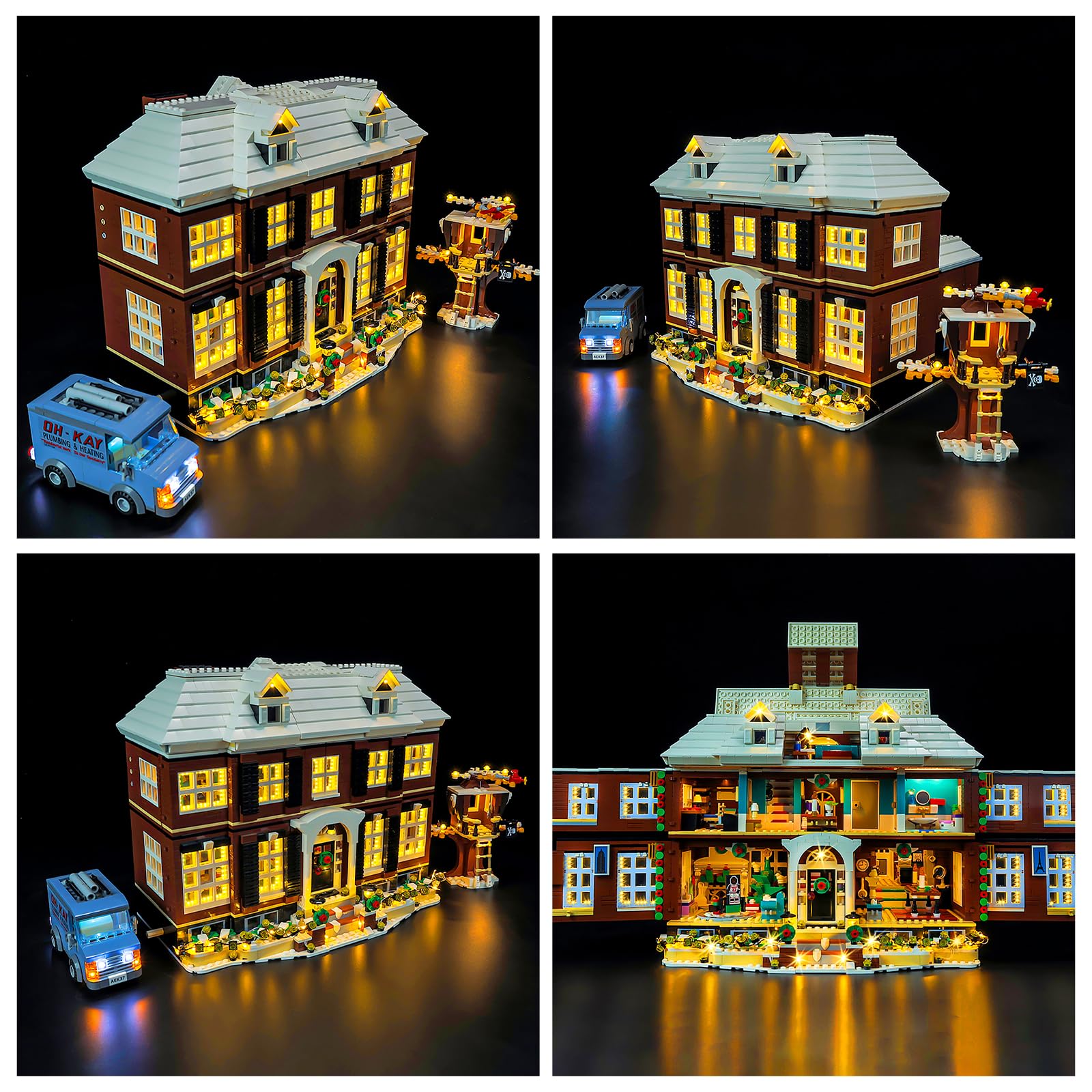 Kyglaring LED Lighting Kit for Lego Ideas Home Alone McCallisters’ House Model Set,Lego Sets not Included(Upgraded Remote Control Version)