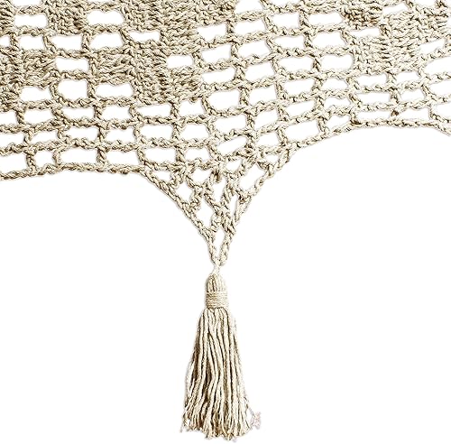 Miniatura 4 de NOVICA Hamaca doble hecha a mano de algodón tejida a mano en gris con borlas gruesas, ideal para acampar y relajarse al aire libre - 150 pulgadas de