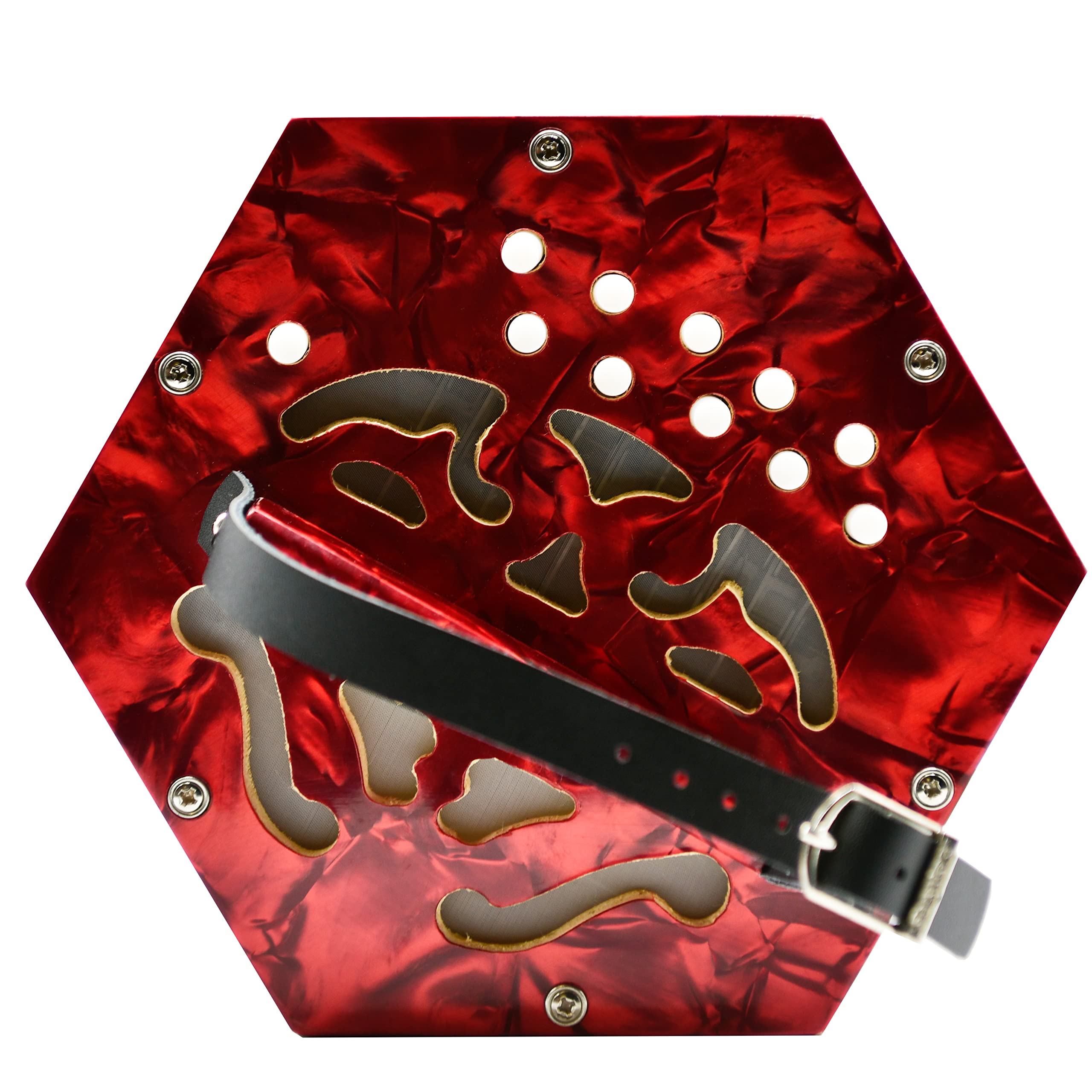 Trinity College, 20-Key Concertina (AP-20A), Red Pearloid - Image 2