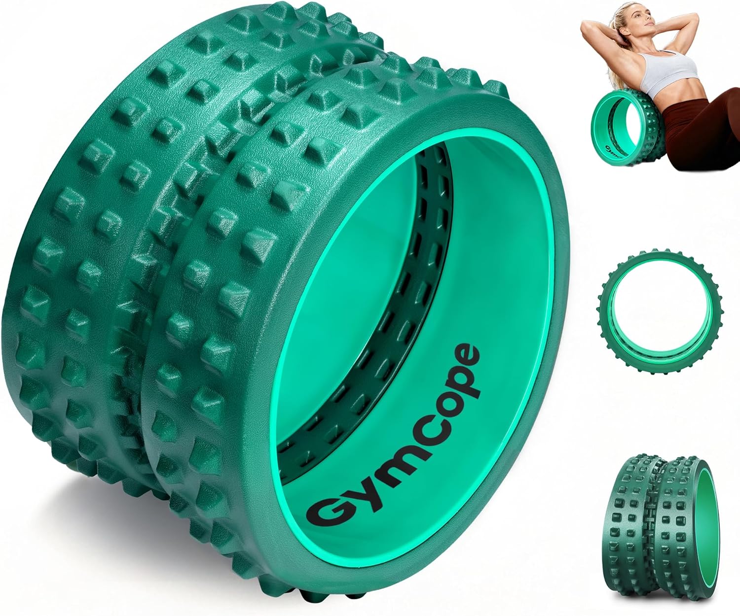 Back Roller for Back Pain Reliefn & Stretching, Deep Tissue Massage Roller Supports Up to 530 lbs / 240 kg, 5.5''-7.5'' Curved Foam Roller for Home Physical Stretching