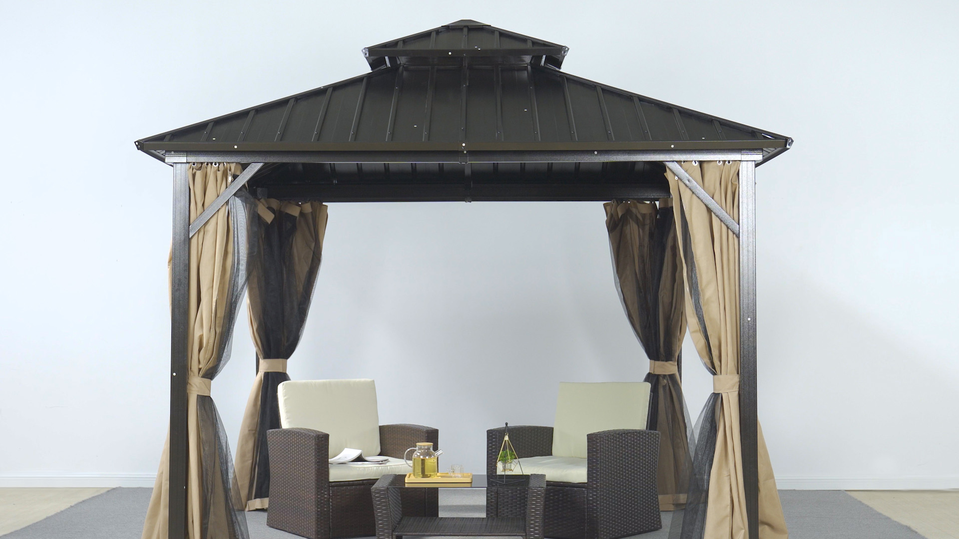 Watch YITAHOME 10'x10' Heavy Duty Garden Gazebo Installation Video