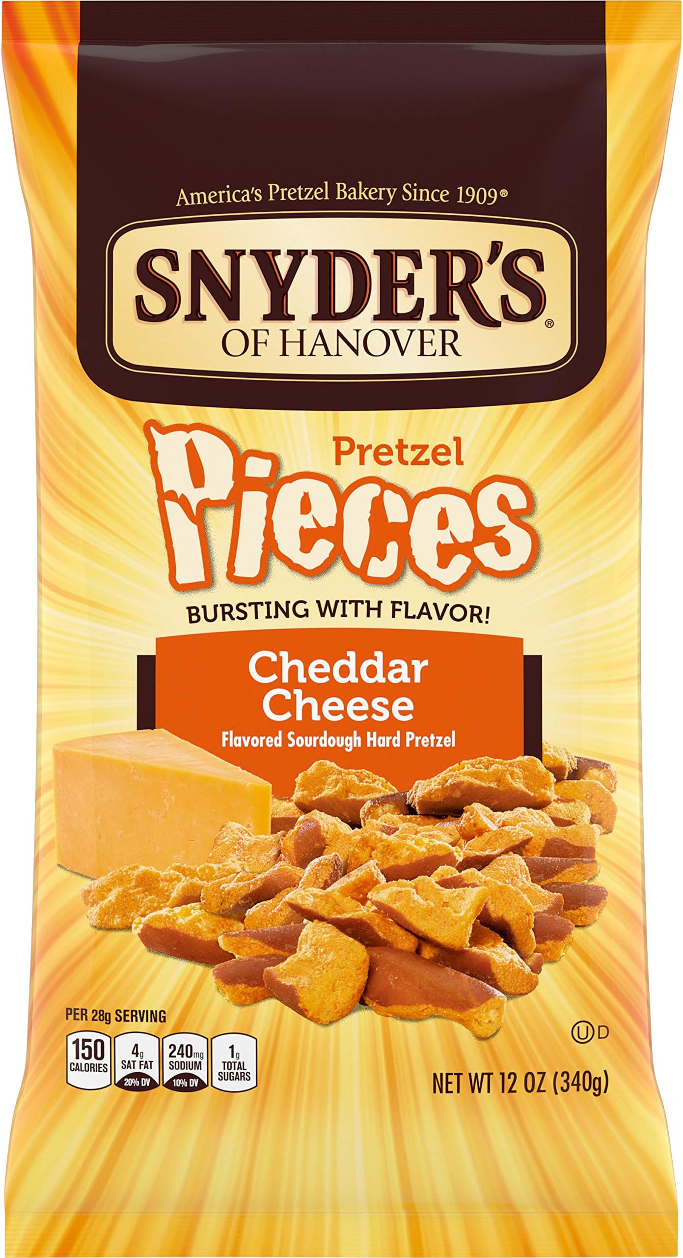Snyder's of Hanover Pretzel Pieces, Cheddar Cheese, 12 Ounce