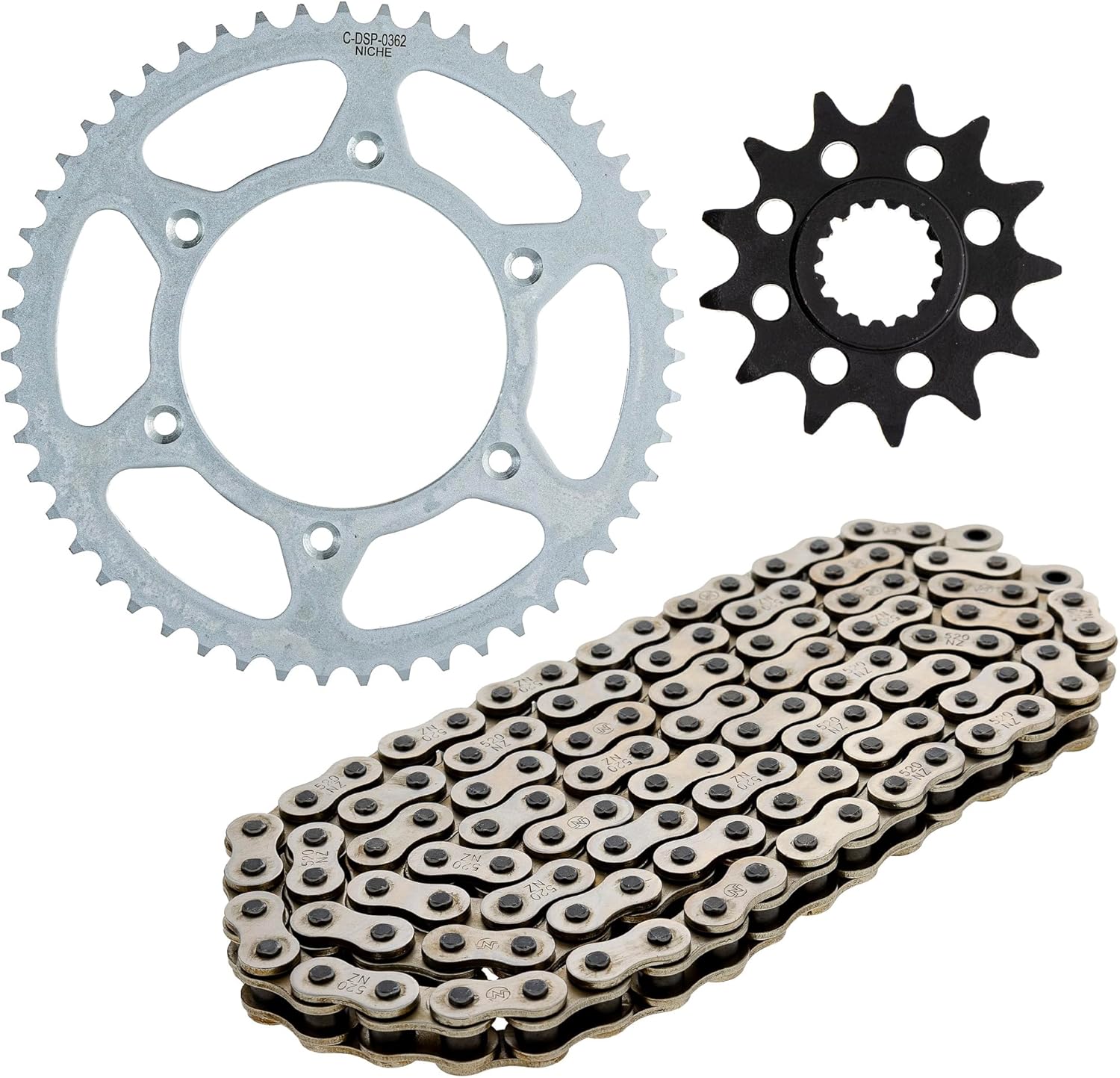 NICHE Drive Sprocket Chain Combo for KTM 125 SX 250 XC Front 13 Rear 51 Tooth 520 Standard 118 Links