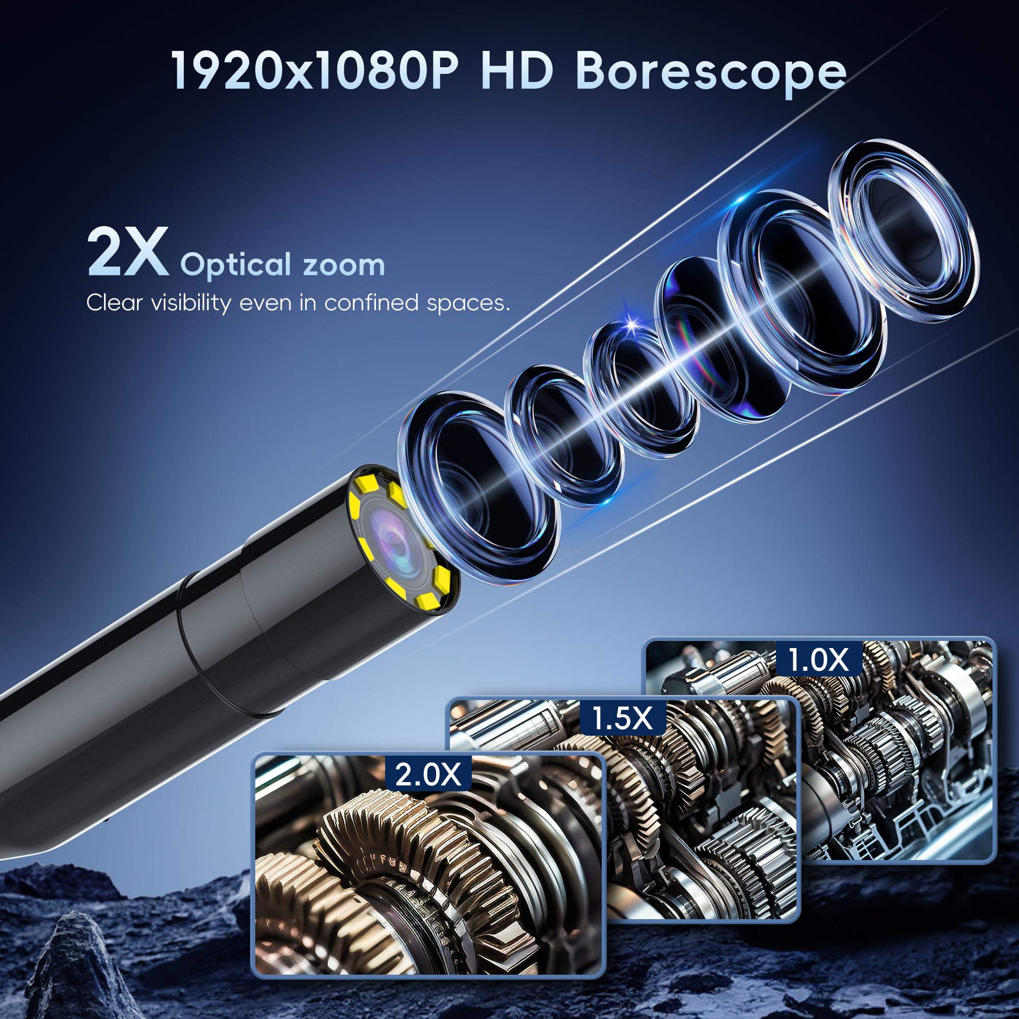 50FT Endoscope Camera with Light-1080P HD Borescope Inspection Camera — Amazon image 3