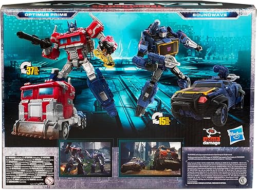 Miniatura 6 de Transformers: Reactivate Optimus Prime y Soundwave - Paquete de 2 figuras de acción de conversión de 6.5 pulgadas, más de 8 años