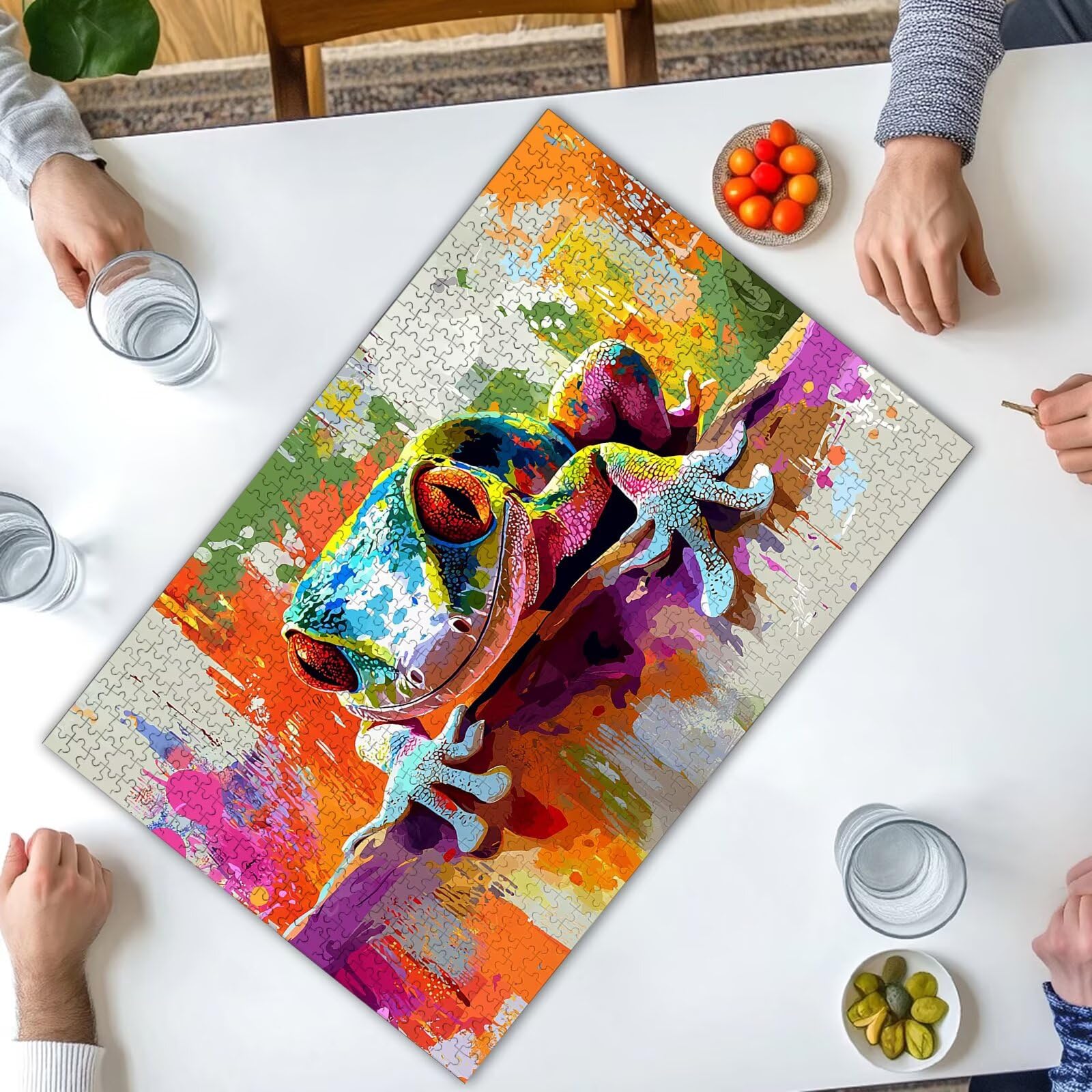 Puzzle 1000 elementów, zwierzęta, puzzle 1000 elementów dla dorosłych, drewniane puzzle dla dorosłych, z wykwintnym pudełkiem do pakowania, klasyczne puzzle, urocze dla całej rodziny, duże puzzle na