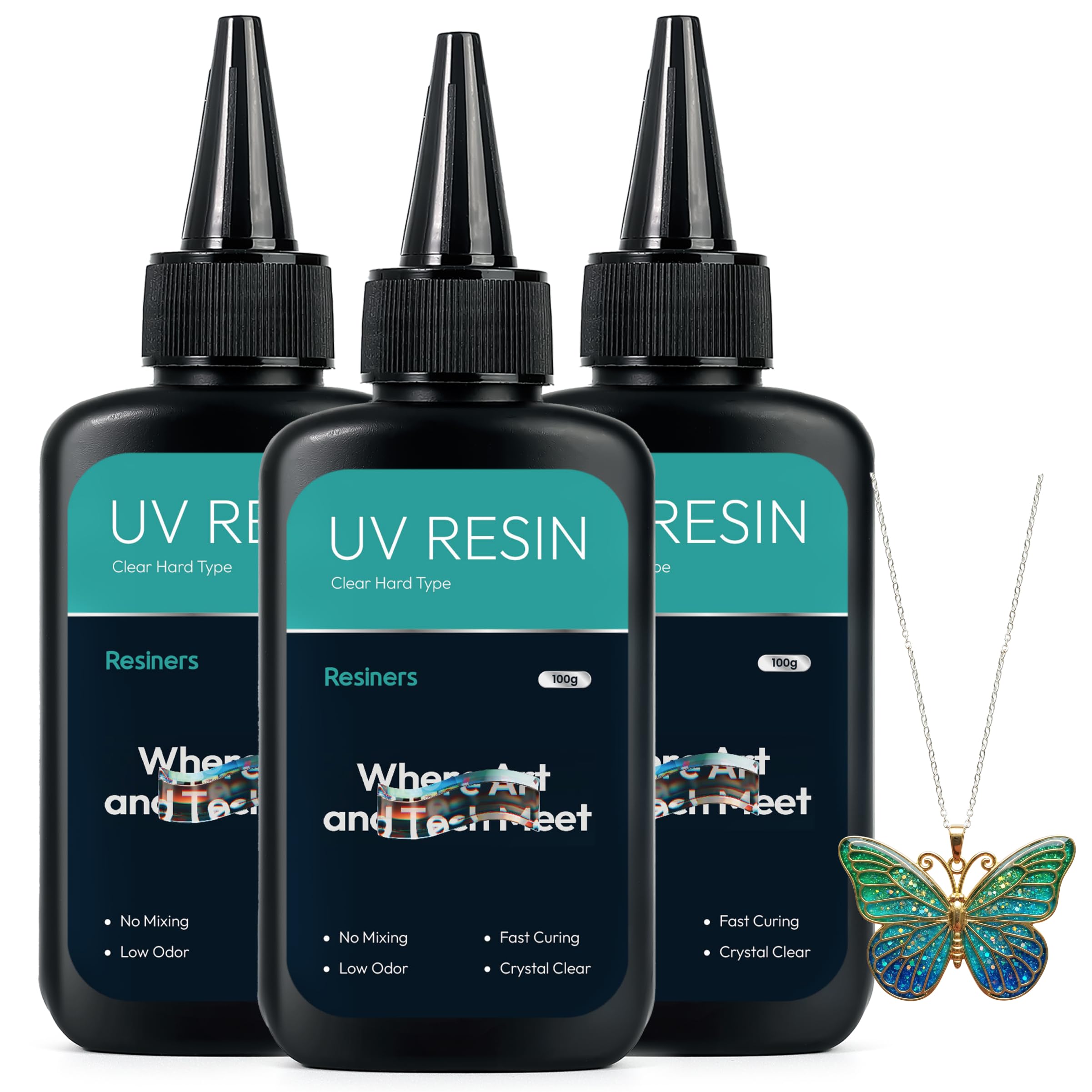 Resiners UV Resin 300g, Low Viscosity Crystal Clear for Crafts & Molds