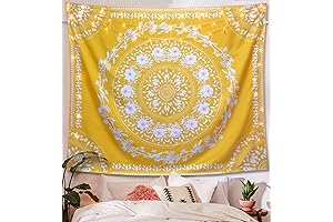 Lifeel Yellow Tapestry: Vibrant Hippie Tapestry for Boho Decor