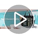 F-color Mesh Shower Caddy Portable, Upgrade Deeper 7 Pockets Shower Bag Basket Tote for College Dorm Room Toiletry Bathroom Essentials Gym Camp Quick Dry 2 handles with S Hook, Black - Image 8