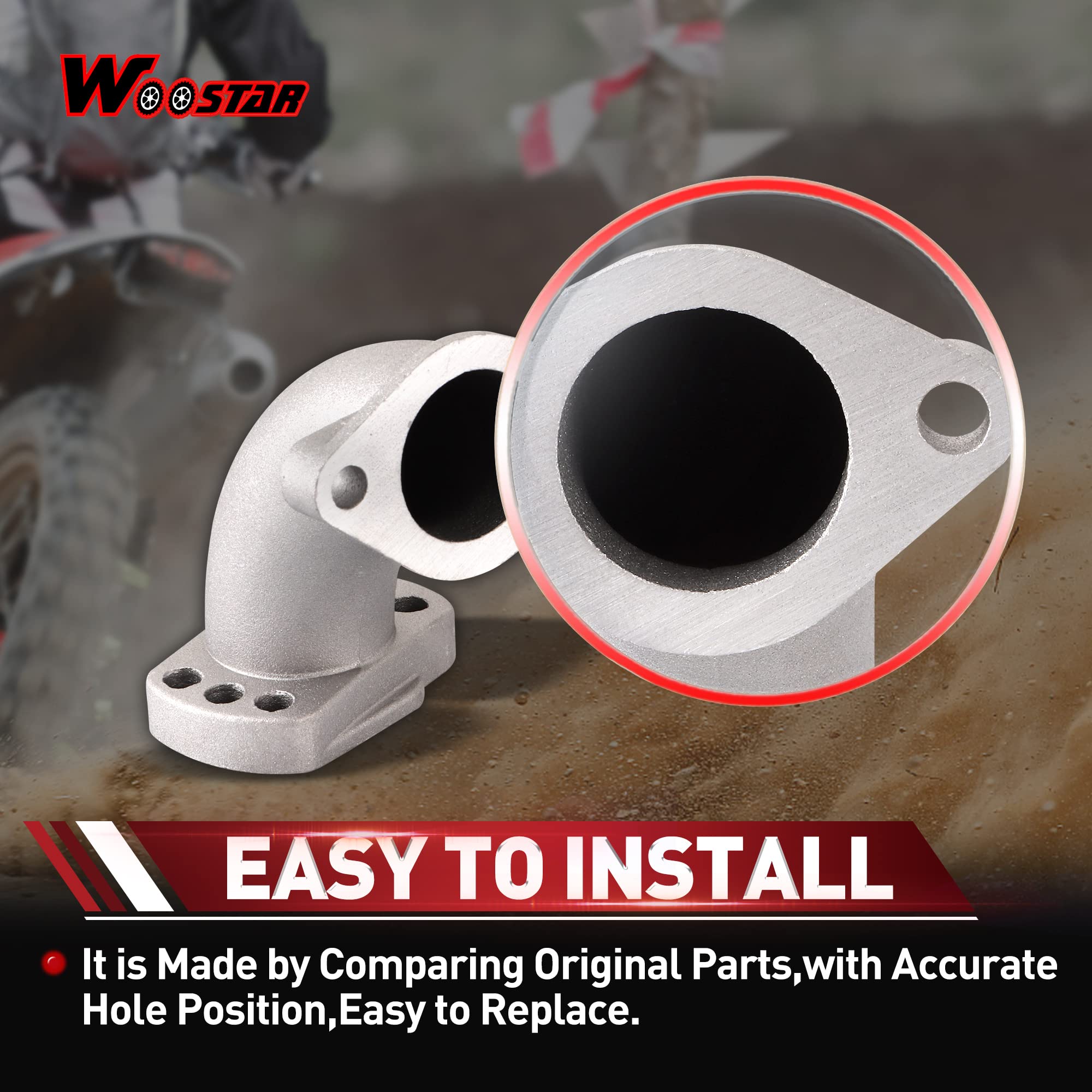 WOOSTAR 28mm Tubo Collettore di Aspirazione Sostituzione per YX GPX 150cc 155cc 160cc Motore Pit Dirt Bike