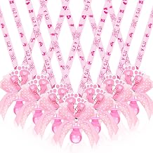 XunYee 36 Pcs Baby Shower Necklace Acrylic Pacifier, Pink