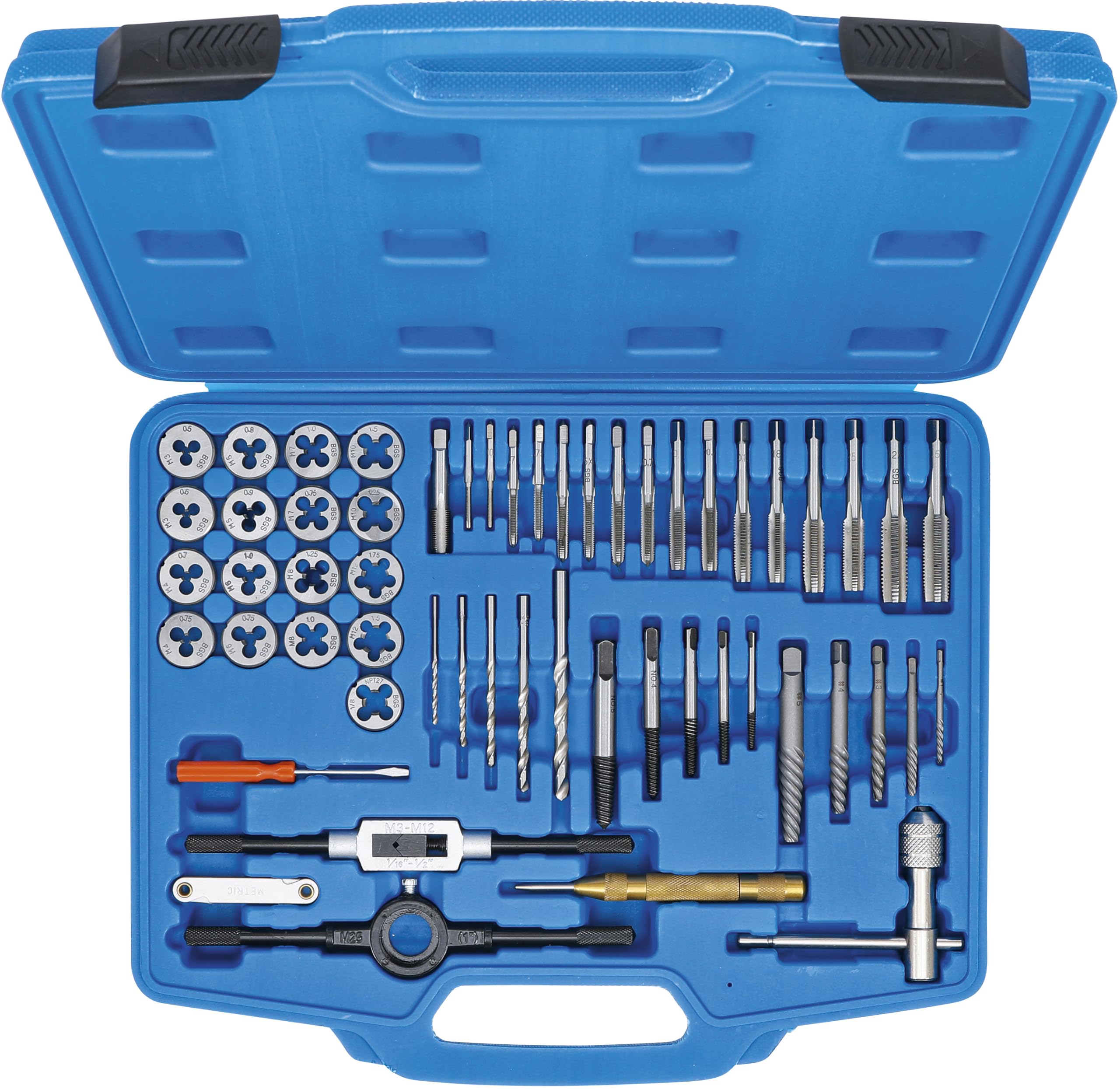 BGS 70104 | Set maschi e filiere | M3 - M12 | 56 pz.