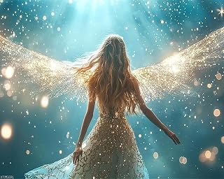Paint by Numbers Kit for Adults Angel Paint by Numbers Fantasy Painting by Number Hobbies for Women, Oil Painting Set Craft Supplies, 3 Paintings Brushes and Acrylic Paintings, Home Decor 16x20inch
