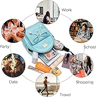 Vista 6 de Bonita mochila de piel con lazo para mujer