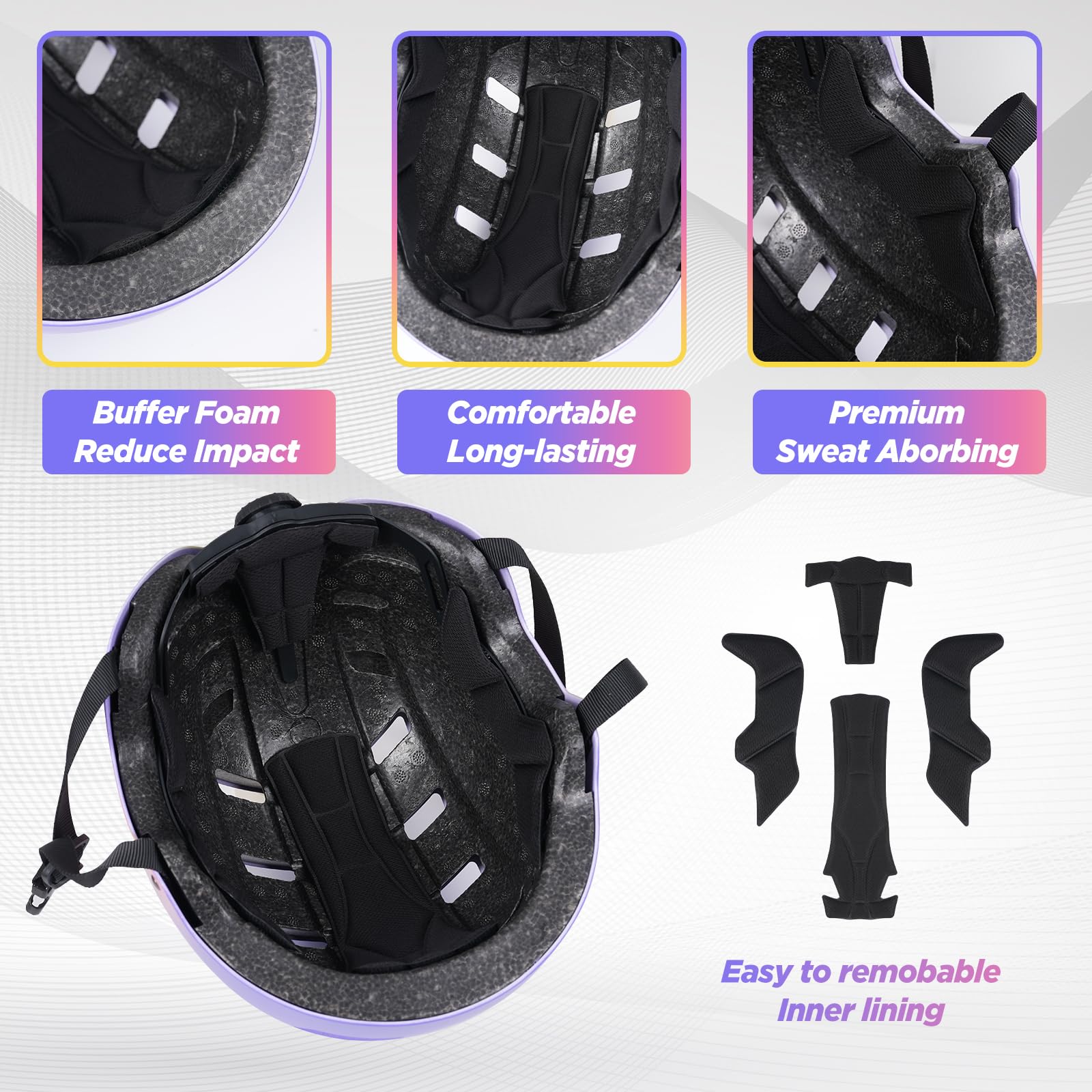 LANOVAGEAR Skateboard Casque de Vélo pour Enfantes et Adultes CE en Certification Réglable Casque pour Trottinette Cyclisme Skate Roller
