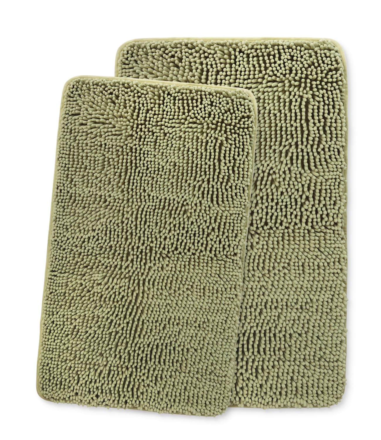 Yeaban Bathroom Rugs Sets 2 Piece,Thick Chenille Bath Mats,Absorbent and Washable Bath Rug Non-Slip, Extra Soft Rugs for Bathroom Floor,Tub,Shower and Sink(20"x32" and 24"x36",Sage Green)