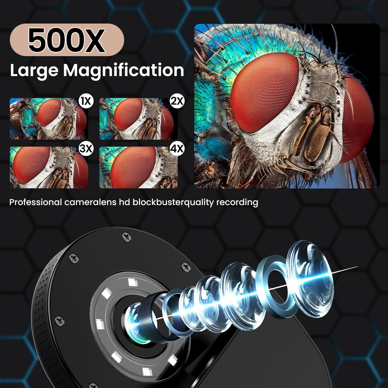 IMICHI Coin Digital Microscope HD 2.8-inch Screen, 32G Storage 500X Magnification, 3-Hour Battery Life, Easy Carry-Ideal for Coin Collectors and Nature Enthusiasts