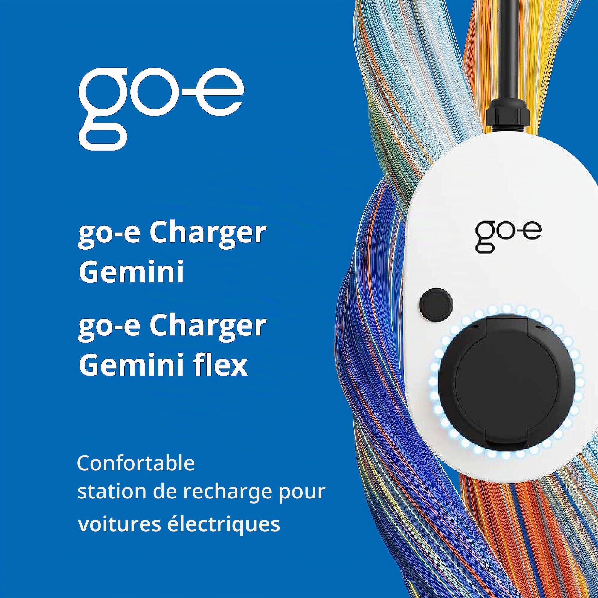 go-e Charger Gemini Flex 11 KW Station de Recharge Wallbox Stationnaire et Mobile Prise CEE Rouge 16 A Prise Type 2 WLAN RFID App