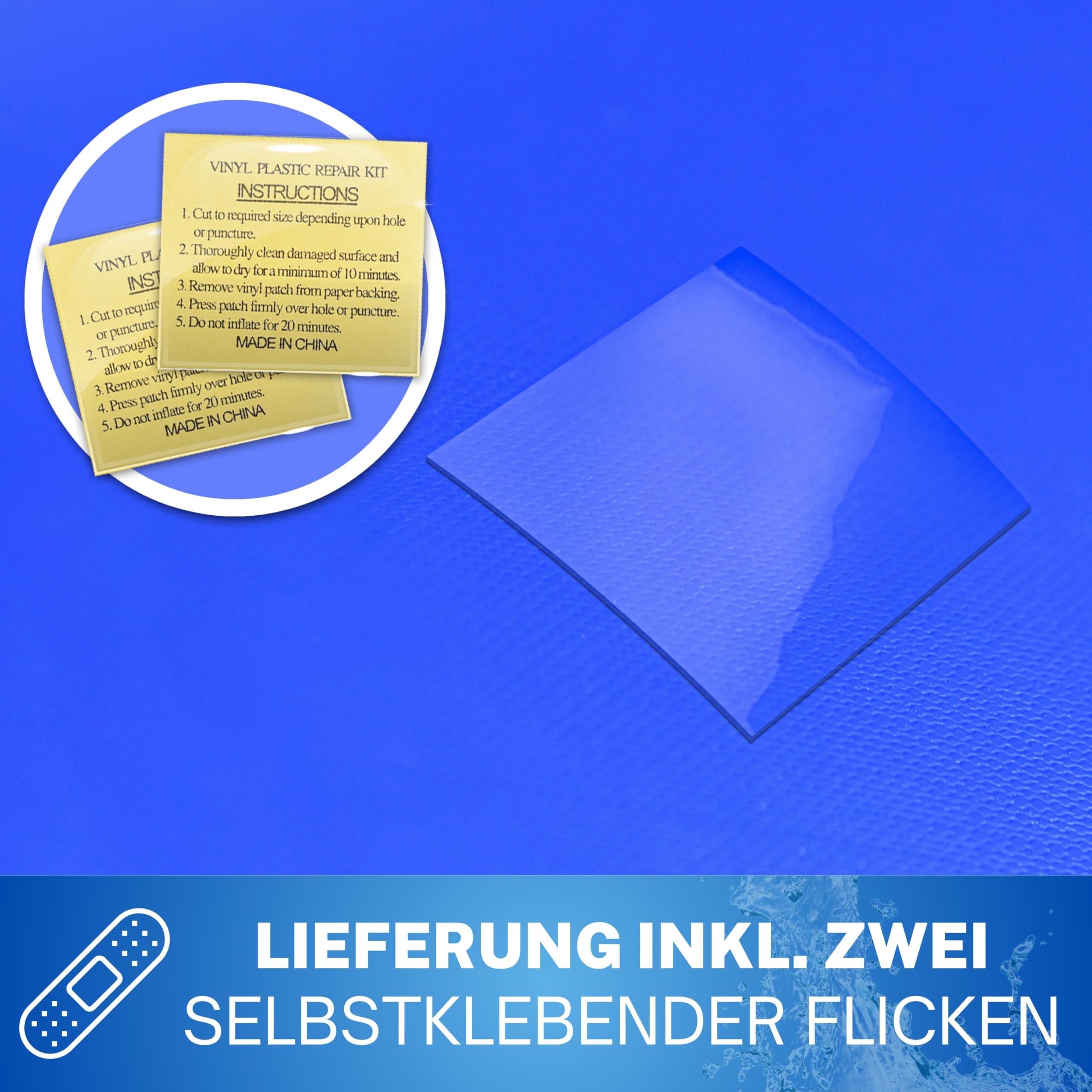 bonsport 2 x Poolkissen XXL Winter 120x120cm - JETZT NEU: DOPPELT VERSCHWEISST - Luftkissen zur Pool Überwinterung Kissen groß - Poolpolster Winterkissen, blau