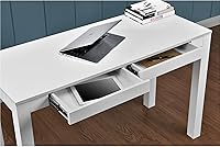 Vista 8 de Altra, escritorio amplio XL, con dos cajones, Madera, Blanco