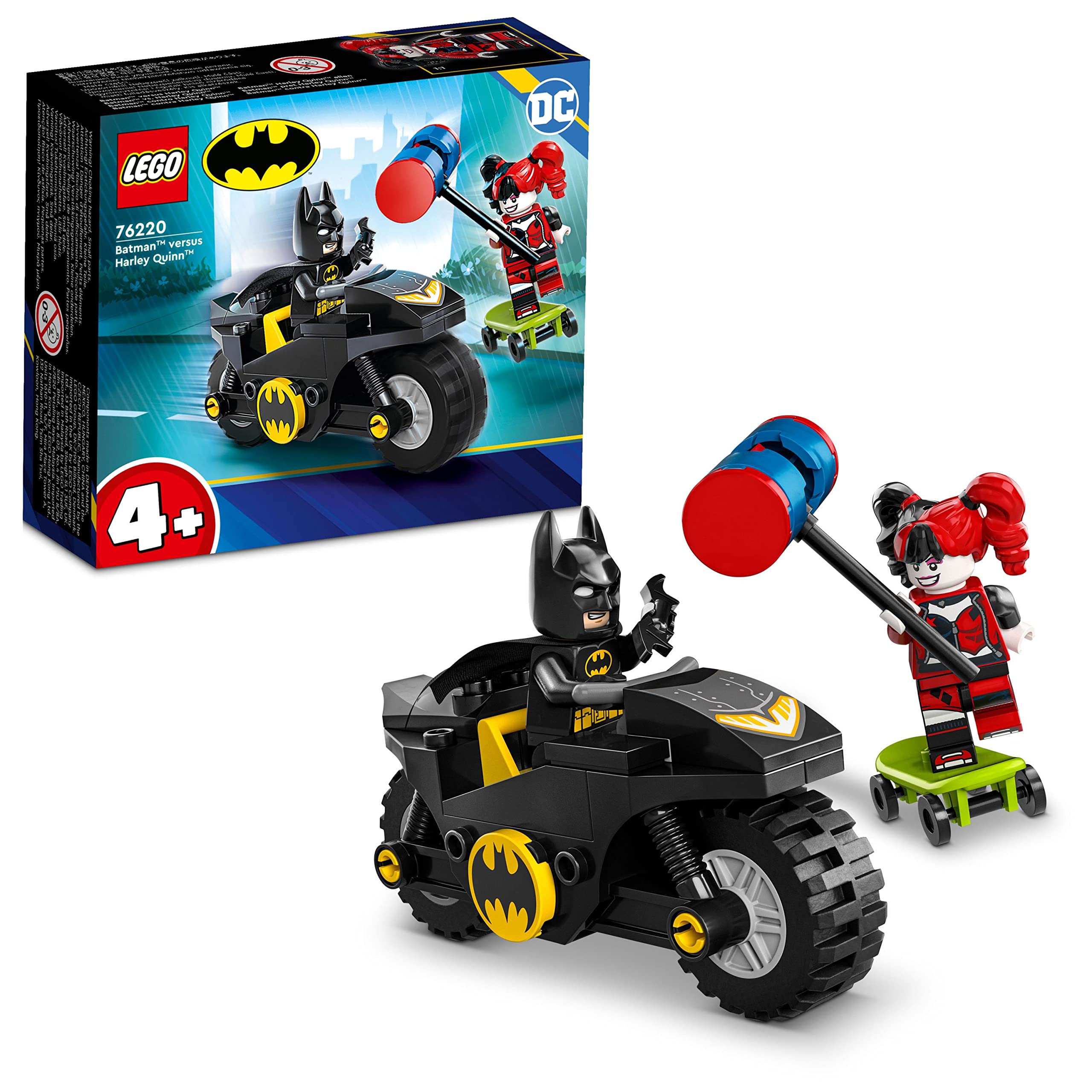 LEGO® DC Batman™ Harley Quinn™’e Karşı 76220-4 Yaş ve Üzeri Çocuklar için Aksiyon Figürlü Oyuncak Yapım Seti (42 Parça)