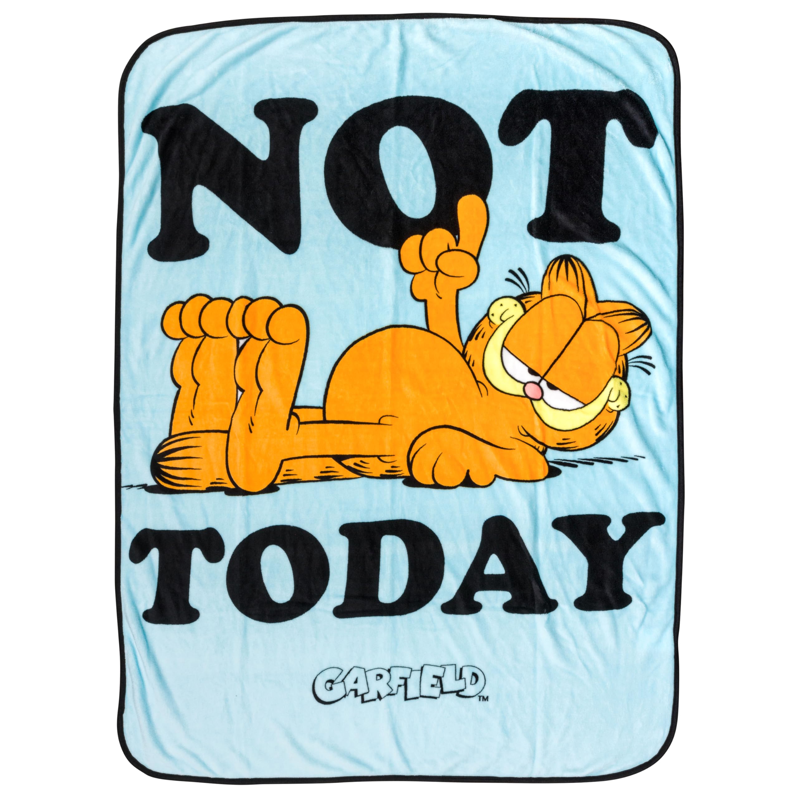 Silver Buffalo Garfield Not Today 45" x 60" Fleece Throw, Soft and Cozy Blanket, 185 GSM