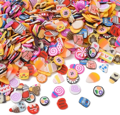 Miniatura 1 de DanLingJewelry Aproximadamente 3000 piezas de cobachones de arcilla de comida, hechos a mano, arcilla polimérica, alimentos, postres, bebidas,