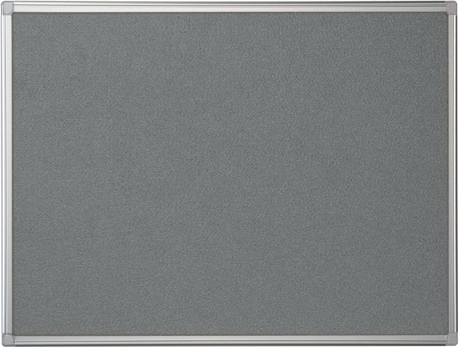 Bi-Office Notice Board Maya, Grey Felt, Aluminium Frame, 60 x 45 cm,FA0242170