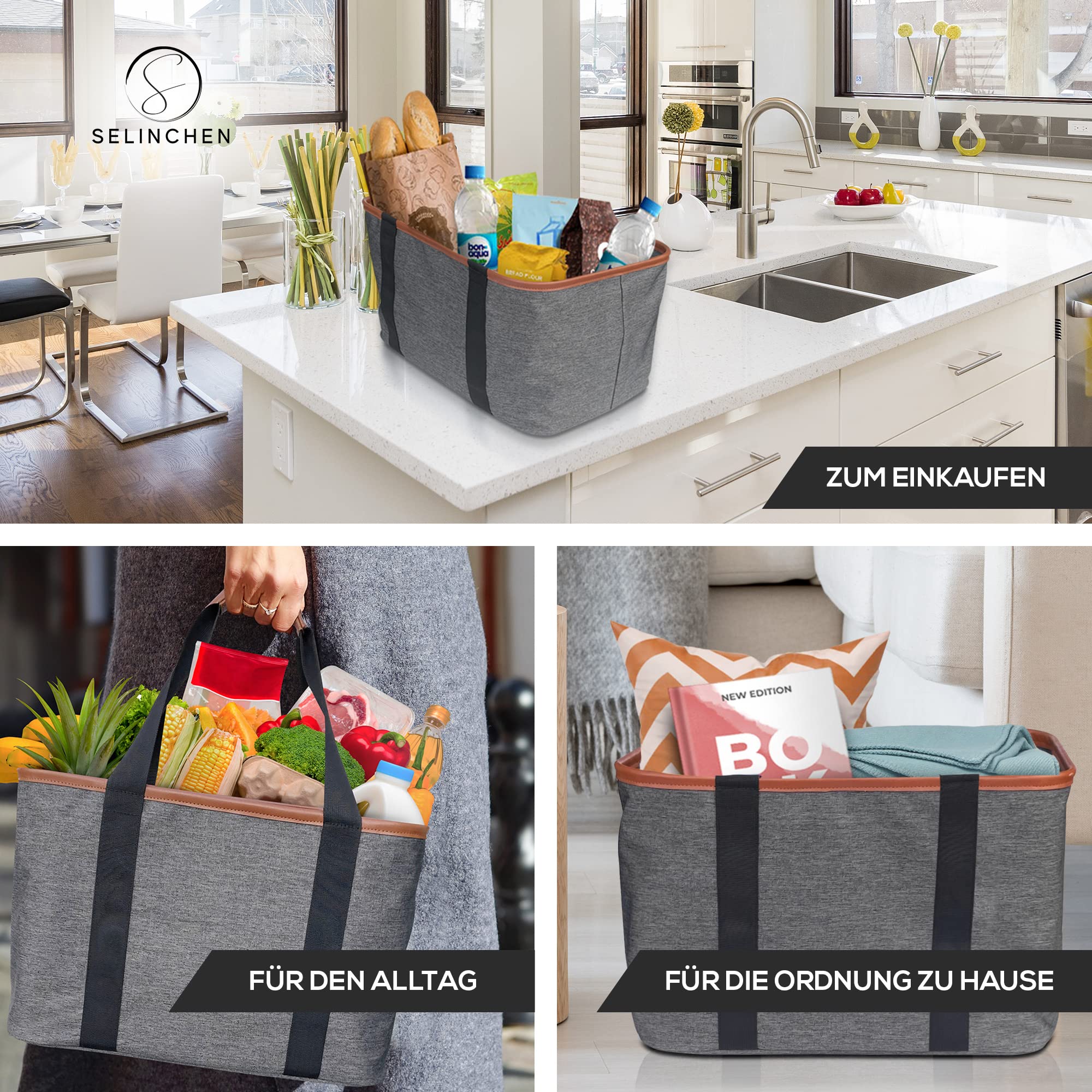 Premium koeltas, groot, opvouwbaar, boodschappentas, geïsoleerd en