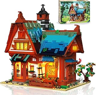 Annuncio sponsorizzato – Joellfuner Medievale Modello di Costruzione, Mini Mattoncini da Costruzione con luce, Cucina, Sal...