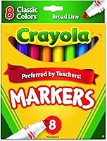 Crayola Broad Line Markers, School Supplies, Colors may vary, 8 Count