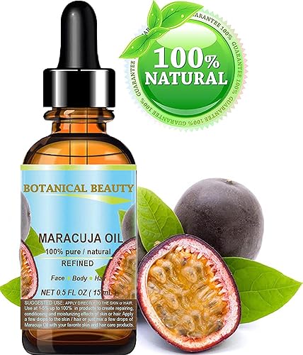 Miniatura 2 de Aceite de maracuyá, 100 % puro, natural, 0.5 onzas líquidas, 0,5 fl oz. De Botanical Beauty