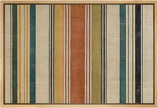 SIGNWIN Framed Canvas Print Wall Art Vintage Neutral Vertical Stripes Abstract Pattern Modern Art Decorative Landscape Colorful for Living Room, Bedroom, Office - 16"x24" NATURAL