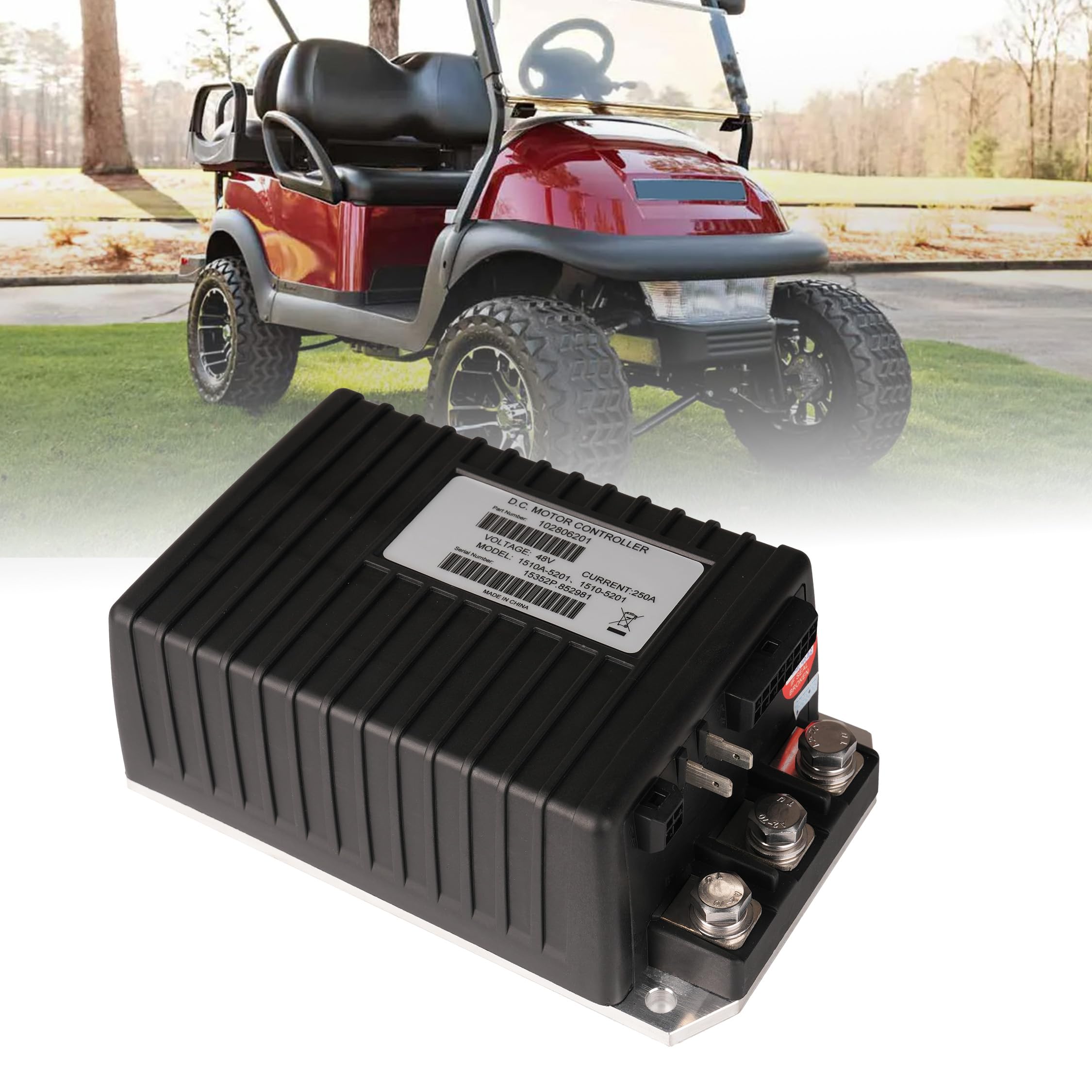 FIXHAWK Club Car 48v Controller for Club Car DS & Precedent IQ Electrical System Golf Cart, Black 48V 250A DC Controller#1510-5201/1510A-5251