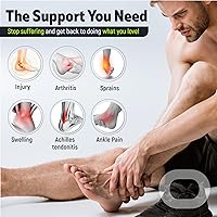 Vista 7 de Ankle Brace Compression Support Sleeve (1 Pair) - BEST Ankle Compression Socks for Plantar Fasciitis, Arch Support, Foot & Ankle Swelling, Achilles