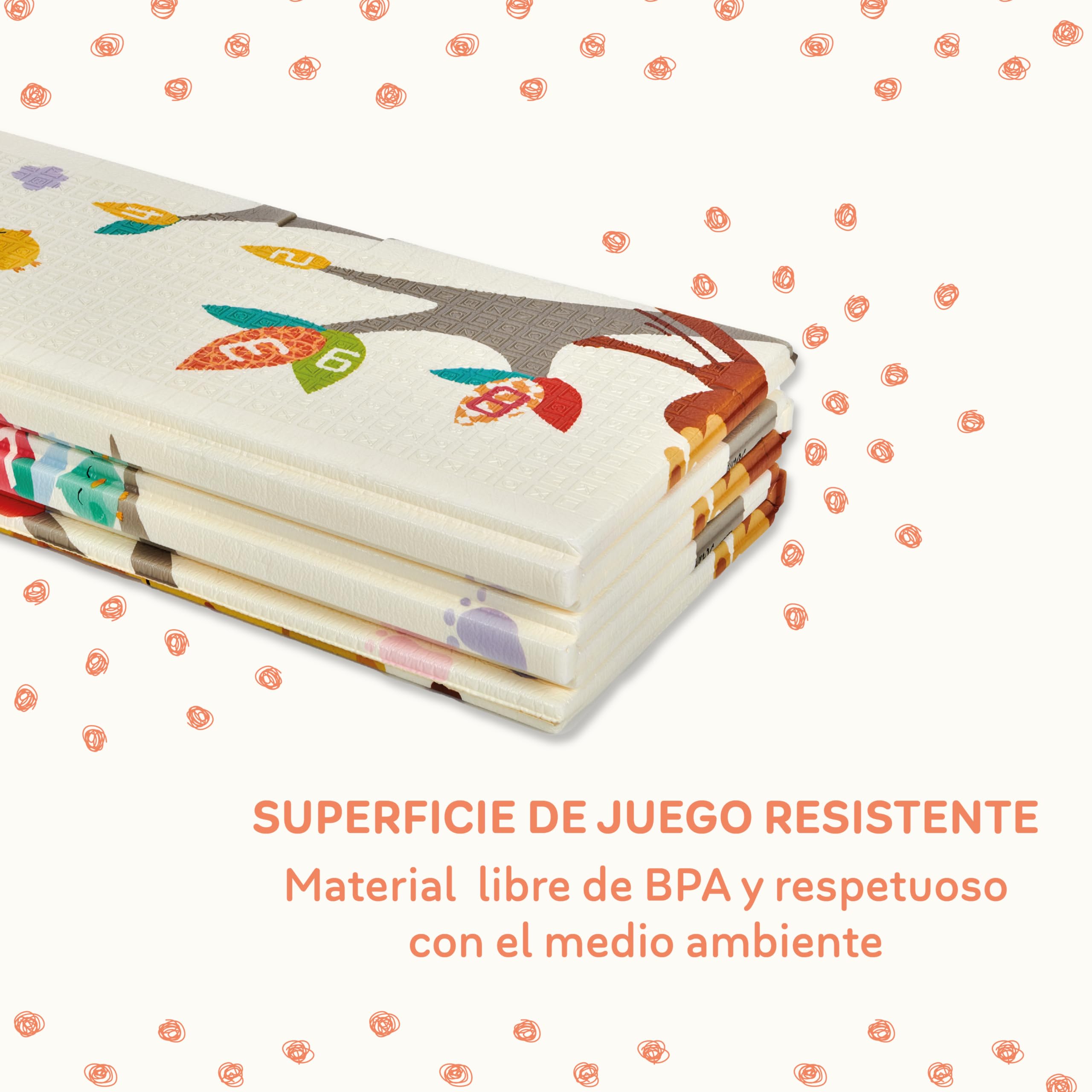 Tapis De Jeu Bébé 180x120 Cm Double Face – Rembourré 1 Cm, Imperméable, Pliable Avec Sac – MS BabyWorld - 4