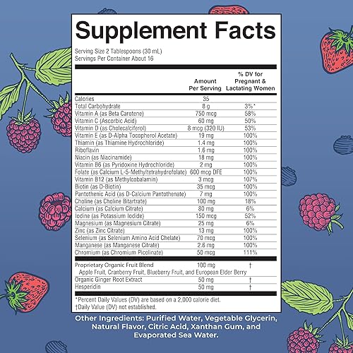 Miniatura 2 de MaryRuth's Vitaminas posnatales y prenatales para mujer, sin azúcar, multivitamínico para mujer para antes de la concepción, embarazo y lactancia,