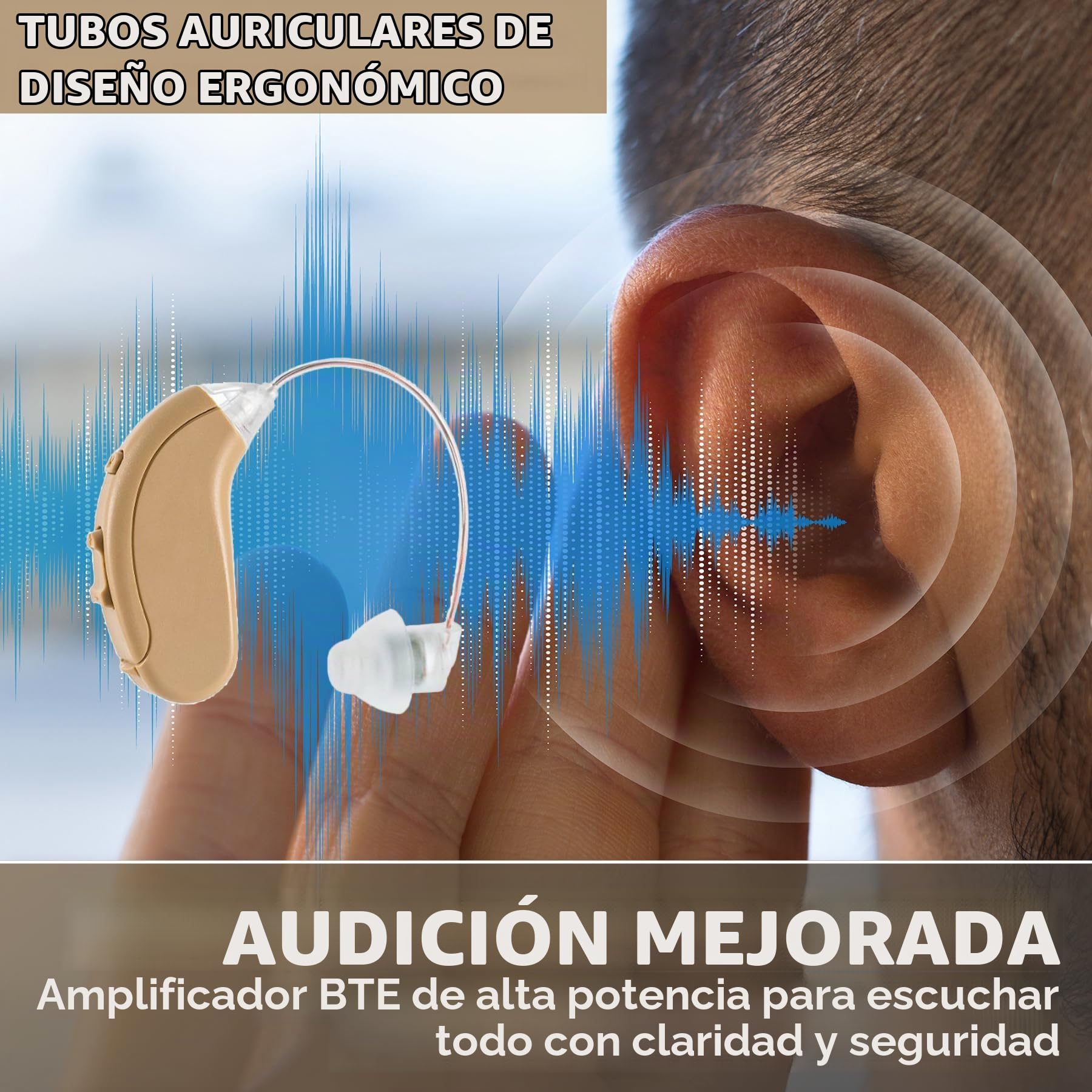 Amplificador auditivo personal moderno de alta potencia MEDca