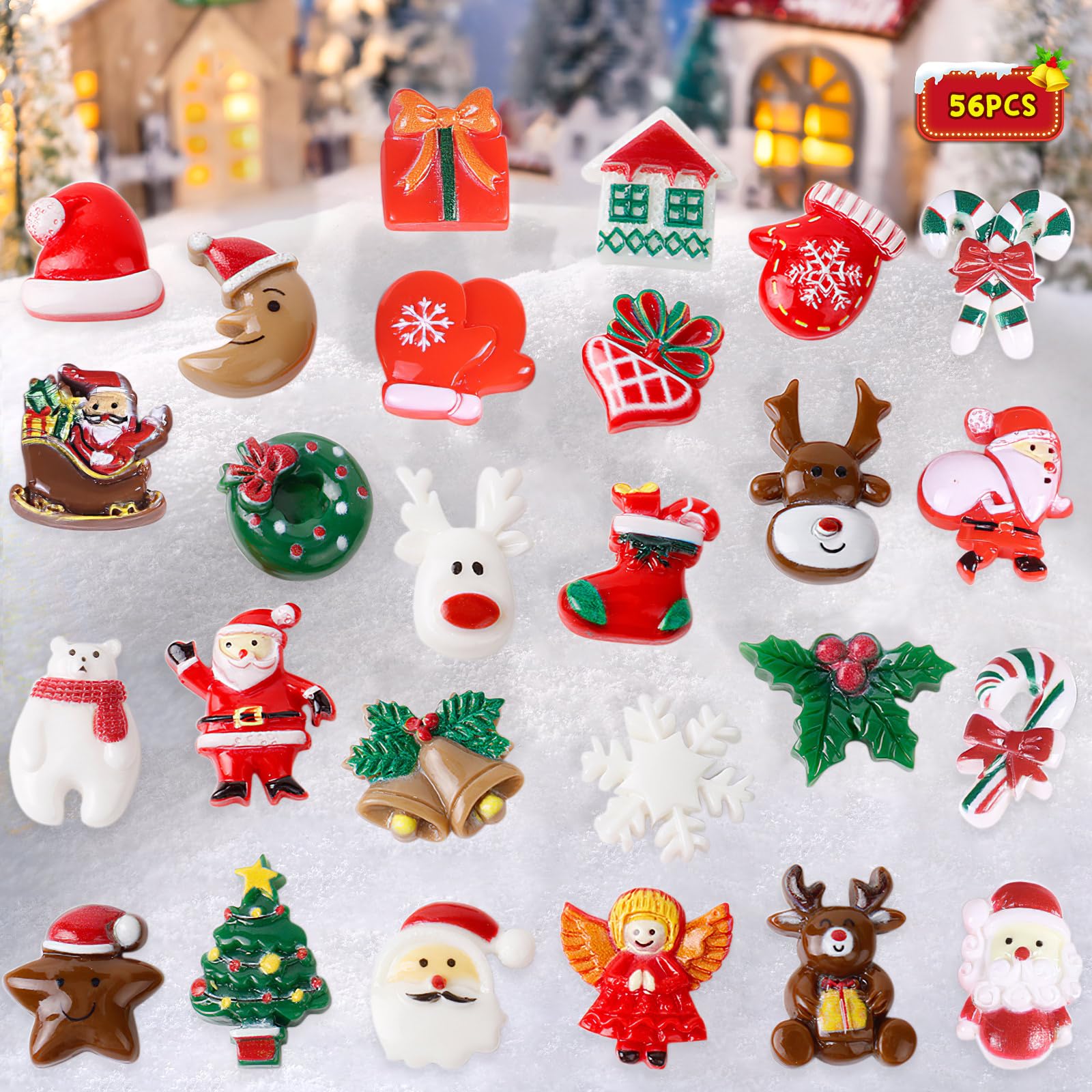 Figurine Noel Miniature Resine Lot de 56 Père Noël Sapin Bonhomme