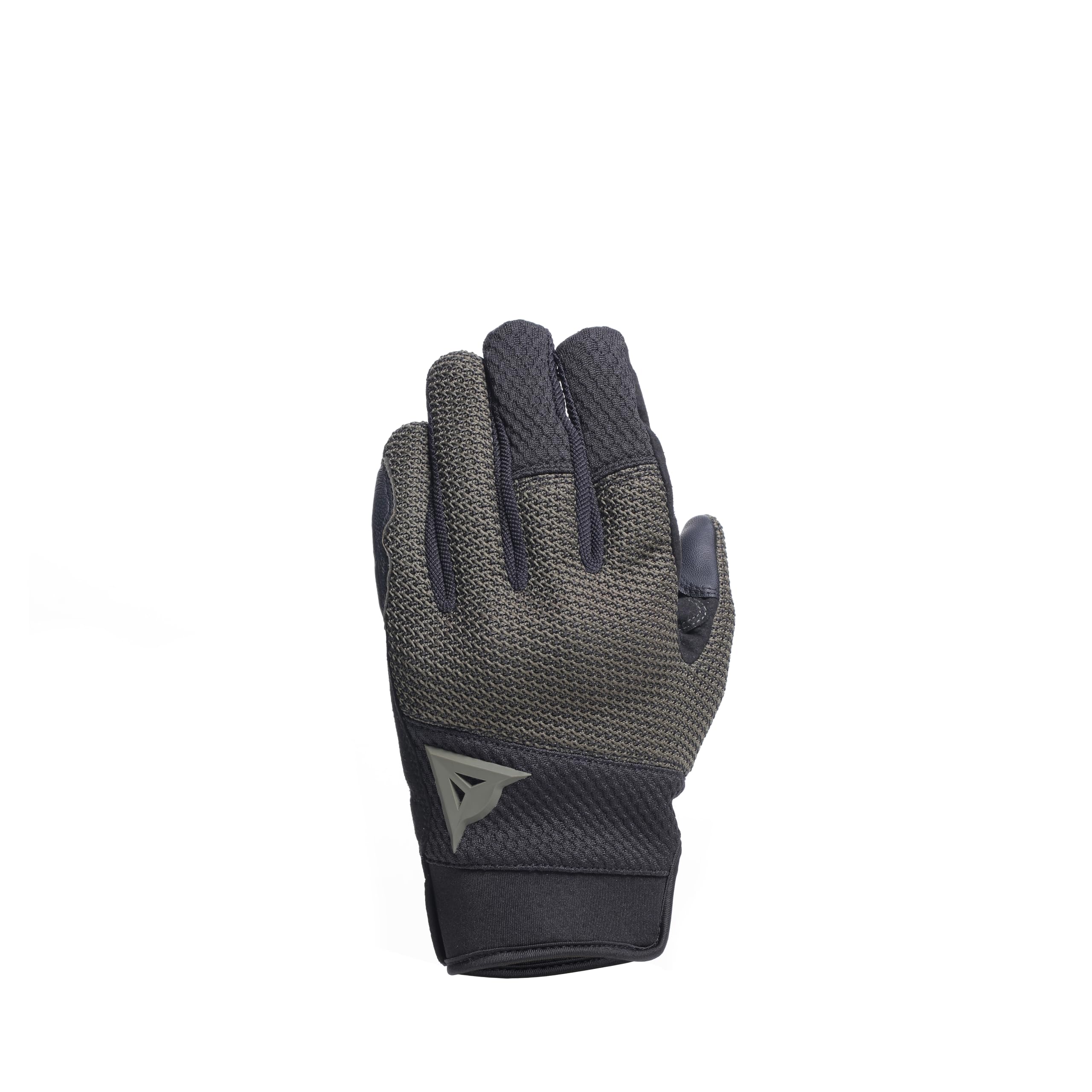 Dainese - Torino Gloves, Guantes Moto Textiles con Protectores de Nudillos, Compatibles con Pantallas Táctiles, Guantes de Moto para Hombre S, Negro/Hoja de Parra