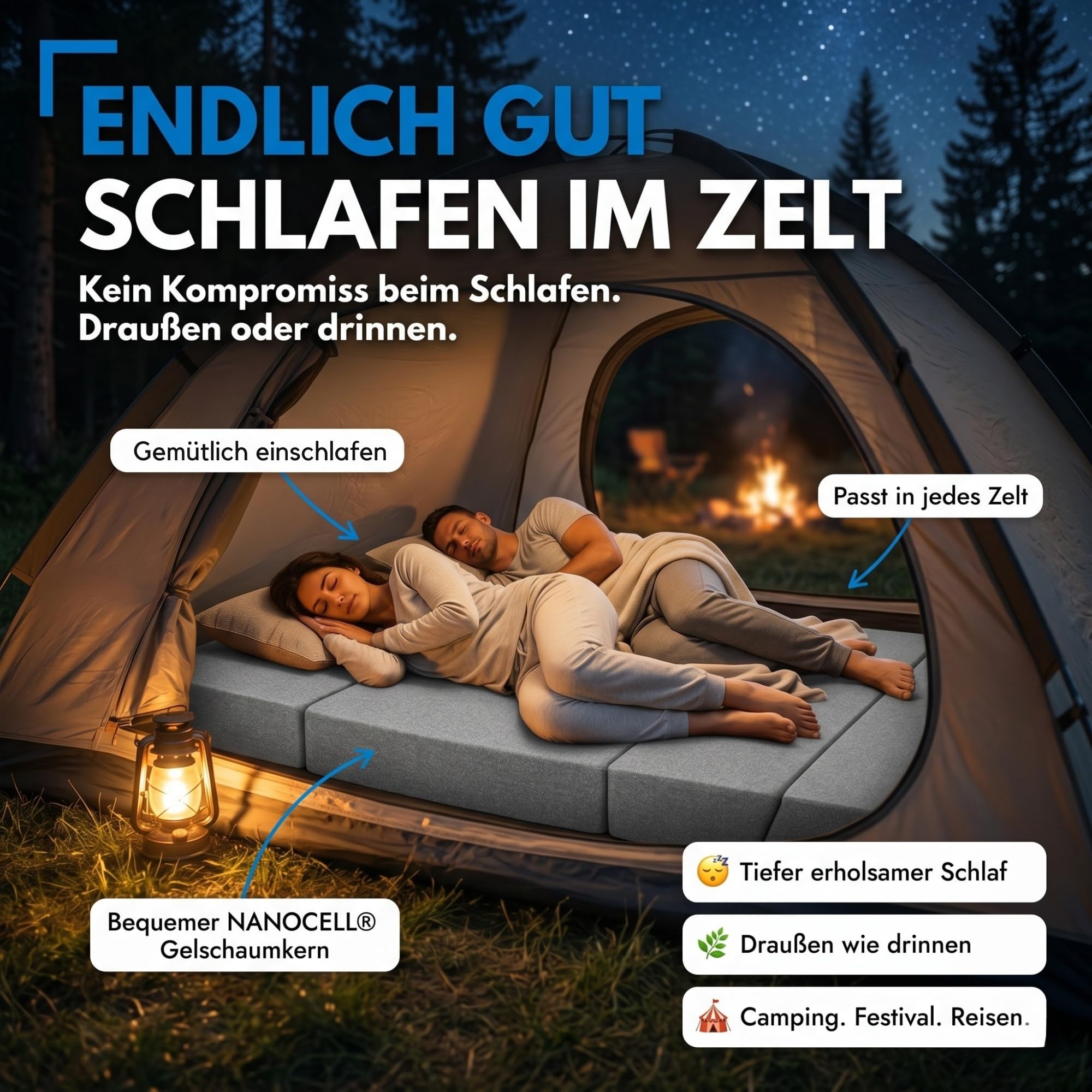 Arensberger Multifold Klappmatratze 90x200 cm | 15cm, Gästematratze | Gästebett klappbar, Faltmatratze, Camping Matratze, Klappsofa, Schlafmatratze, Bezug abnehmbar, Gel Foam, platzsparend
