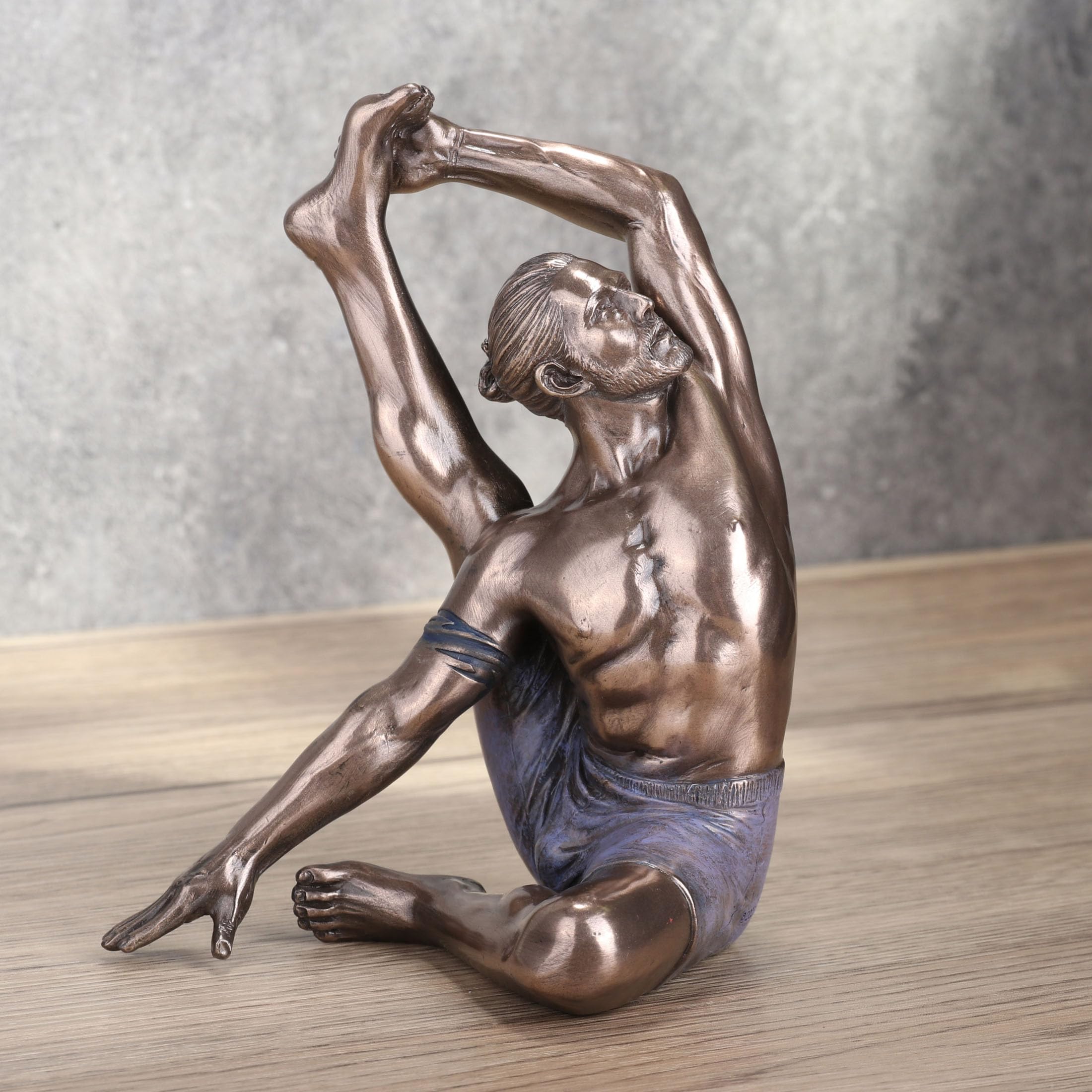 Amazon.com: Veronese Design Yoga Male Sundial Pose Cold Cast Resin