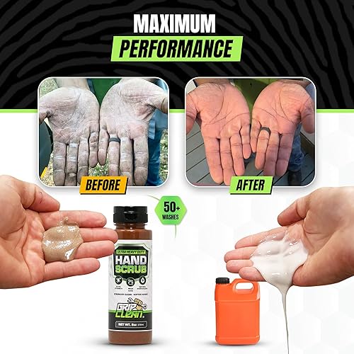 Miniatura 3 de Grip Clean Limpiador de manos ultra resistente para mecánicos, tecnología de infusión de cáscara de nogal y arcilla que elimina grasa, aceite y