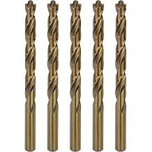 3/8 Inch Cobalt Drill Bit Set 5pcs Heavy-Duty Drill Bits for Metal, Steel, Cast Iron 3/8" x 5"