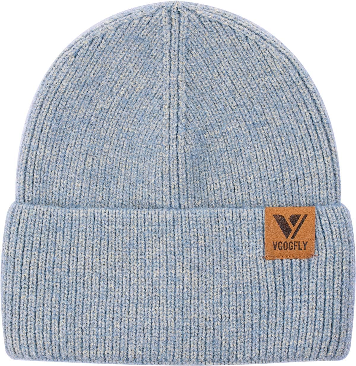 Vgogfly Beanie Men Slouchy Knit Skull Cap Warm Stocking Hats Guys Women Striped Winter Beanie Hat Cuffed Plain Hat - Image 2