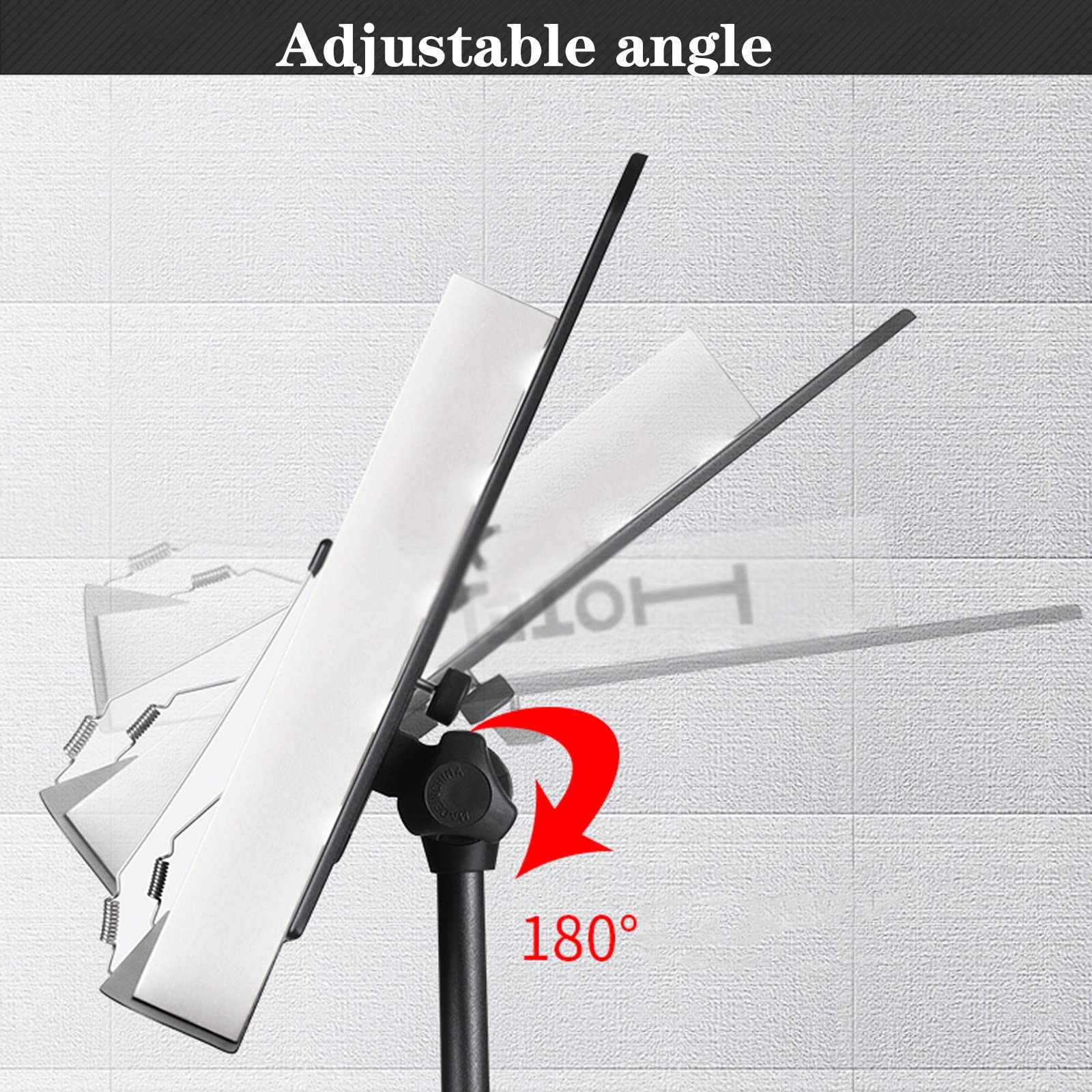 HJXGQJM Atril for Partitura Plegable Portátil Musica Metalico Soporte De Ajustables con Bolsa De Transporte, Atril Metalico, Altura Ajustable, for Tocar Instrumentos, Teclado De Batería