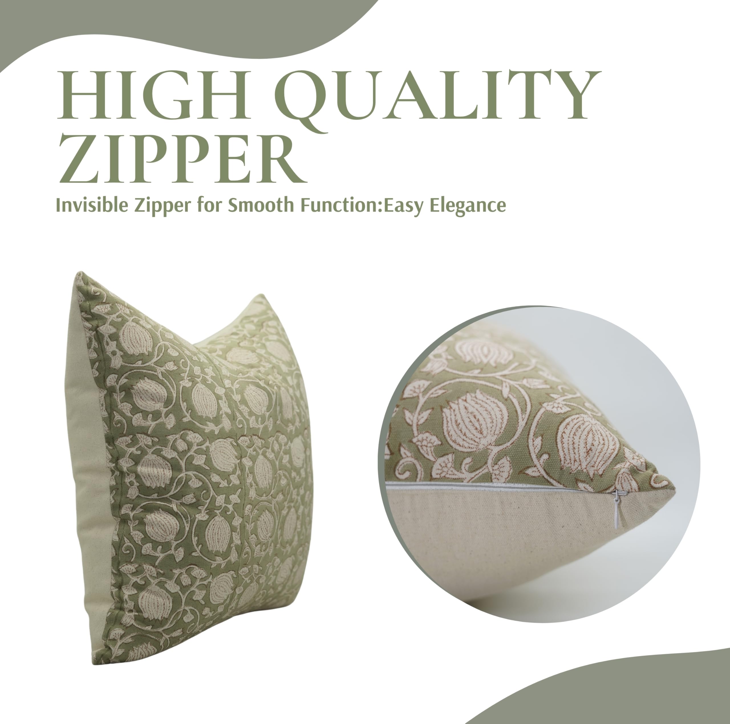 Glitzhome® Cotton Embroidered Pumpkin Pillow Cover