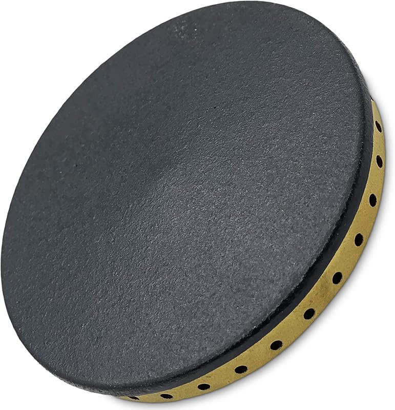 Upgraded Whole Parts Black Left Front Burner Cap (D) Part# PA080088 - Replacement and Compatible With Some Viking Ranges